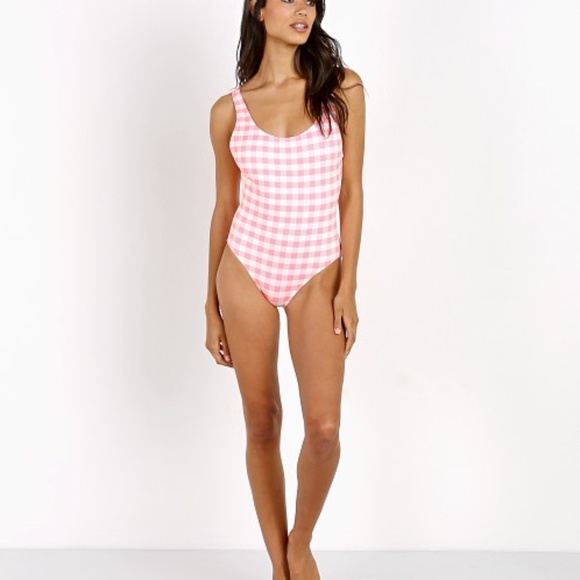 SOLID & STRIPED Anne Marie Swimsuit in Coral Gingham NWOT - Picture 9 of 9